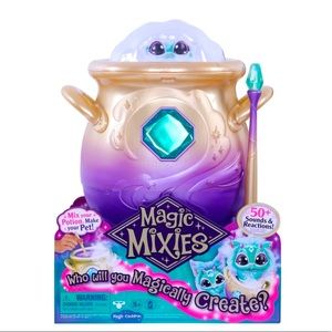 Magic Mixies Magical Misting Cauldron with Interactive 8 inch Blue Plush…